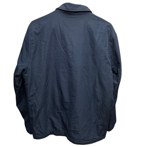 Hollister Jacket Men Padded Snap Buttons Polo Shirt Size Medium‎ Blue - Picture 2 of 10